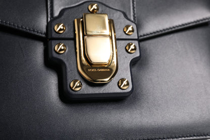 Dolce & Gabbana Schwarze Schulterriemen-Tasche aus Kalbsleder – Luxuriöse Damenhandtasche