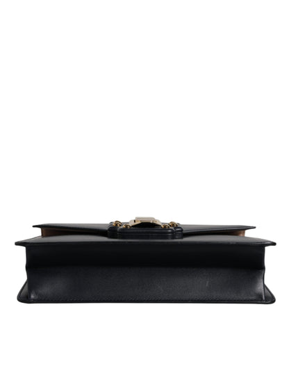 Dolce & Gabbana Schwarze Schulterriemen-Tasche aus Kalbsleder – Luxuriöse Damenhandtasche
