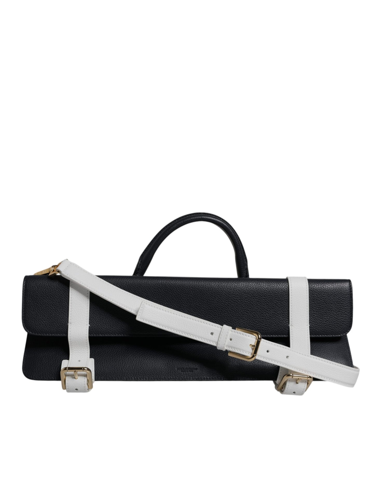 Dolce & Gabbana Blau-Weißes Kalbsleder Crossbody Umhängetasche für Damen