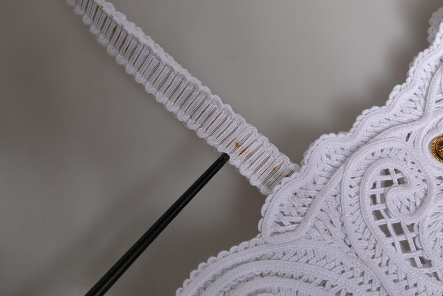Dolce & Gabbana Beatrice Tote Einkaufstasche aus Cordonetto Spitze in Weiß