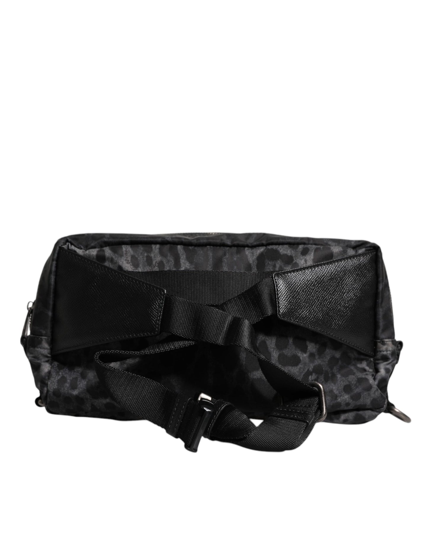Dolce & Gabbana Schwarzer Grauer Leopard DG Logo Gürtel Gürteltasche für Damen