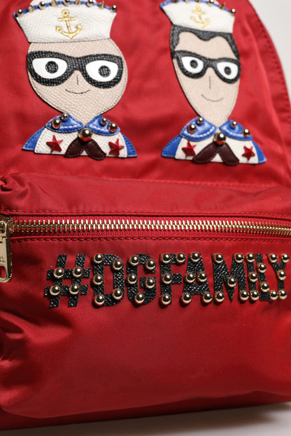 Dolce & Gabbana Rot #DGFAMILY VULCANO Rucksack Tasche – Exklusive Damenhandtasche