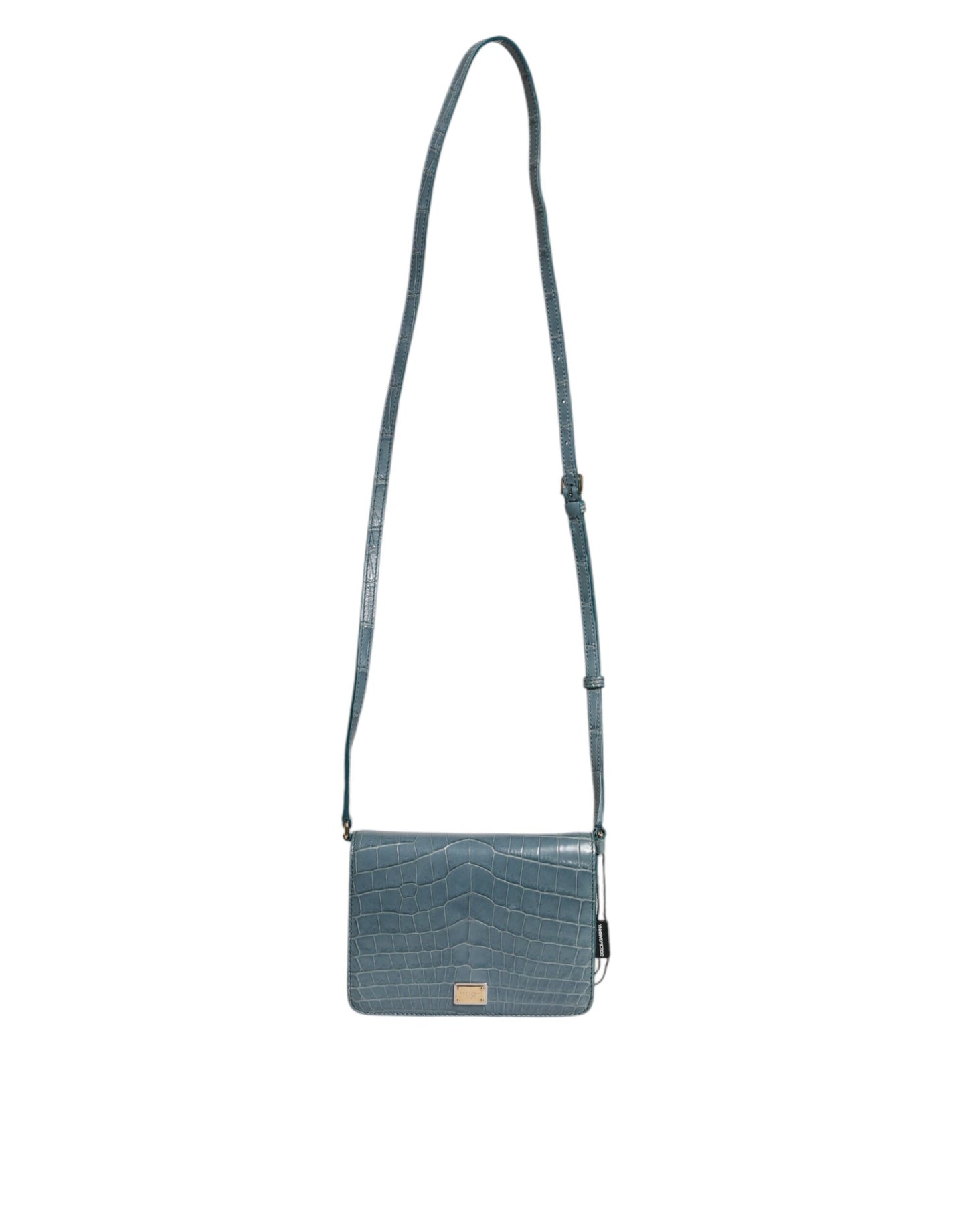Dolce & Gabbana Grüne Exotenleder DG Plaque Crossbody Mini-Tasche für Damen