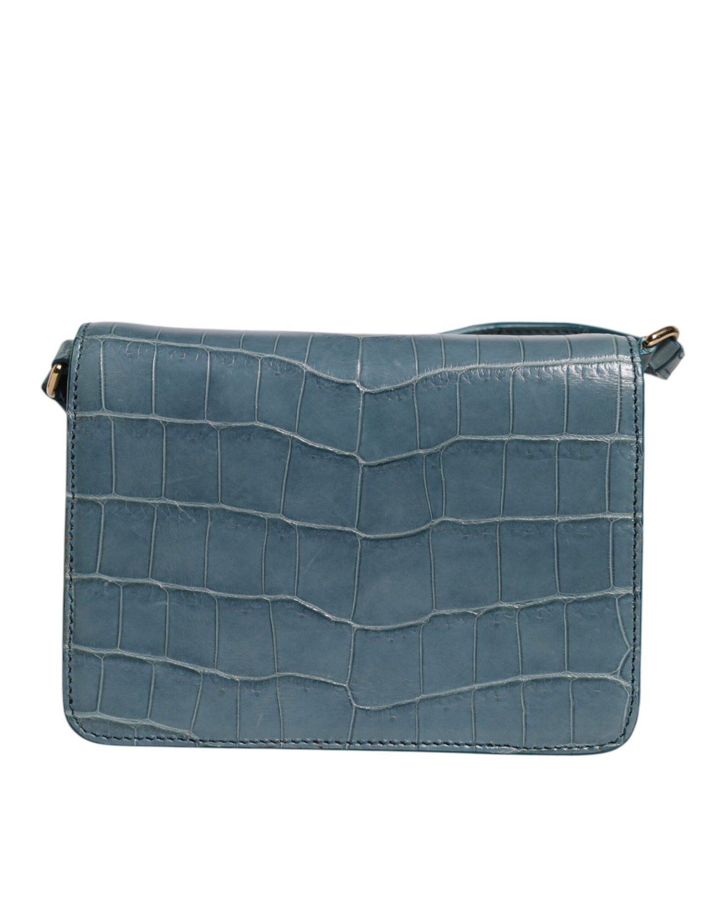 Dolce & Gabbana Grüne Exotenleder DG Plaque Crossbody Mini-Tasche für Damen