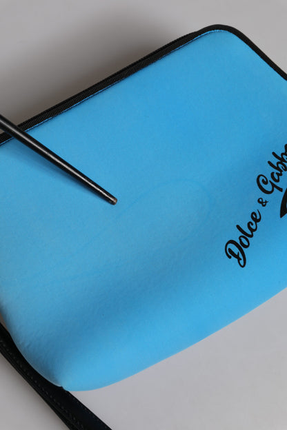 Dolce & Gabbana Blaue DG Logo Print Clutch - Elegante Damentasche für jeden Anlass