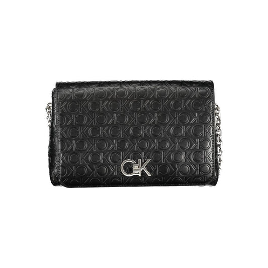 Calvin Klein Schwarze Polyester Handtasche - Elegante Umhängetasche für Damen
