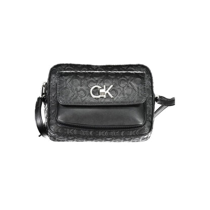 Calvin Klein Schwarze Polyester Handtasche – Eleganz trifft Funktionalität