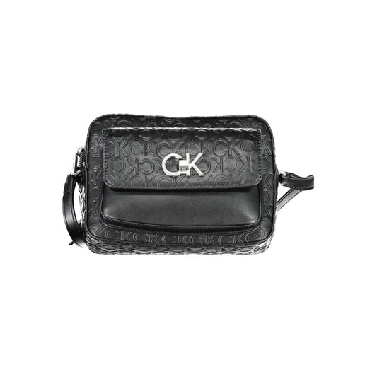 Calvin Klein Schwarze Polyester Handtasche – Eleganz trifft Funktionalität