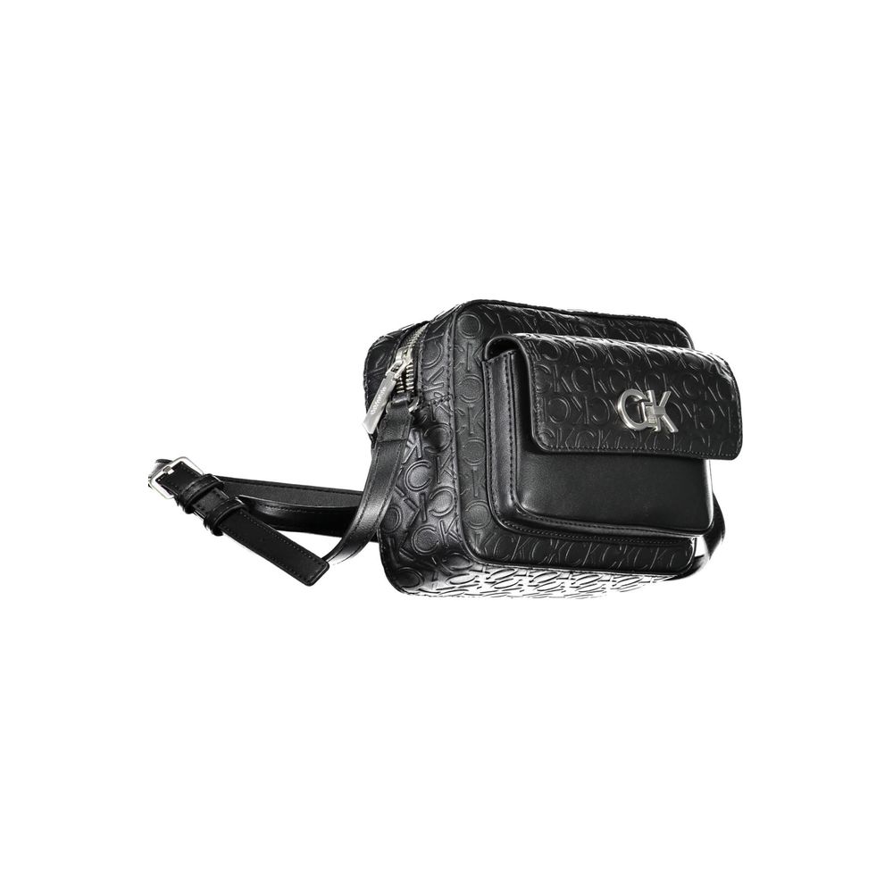 Calvin Klein Schwarze Polyester Handtasche – Eleganz trifft Funktionalität