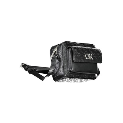 Calvin Klein Schwarze Polyester Handtasche – Eleganz trifft Funktionalität