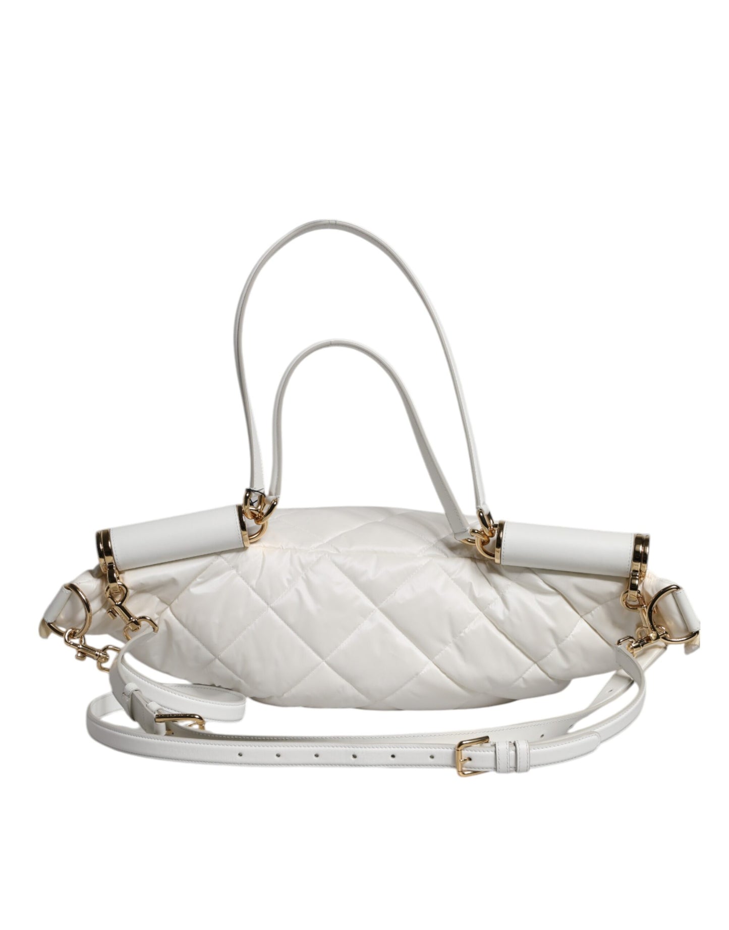 Dolce & Gabbana Weiße Gürteltasche mit Logoplakette