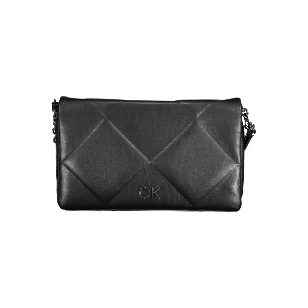Calvin Klein Schwarze Polyester Handtasche - Elegante Umhängetasche für Damen