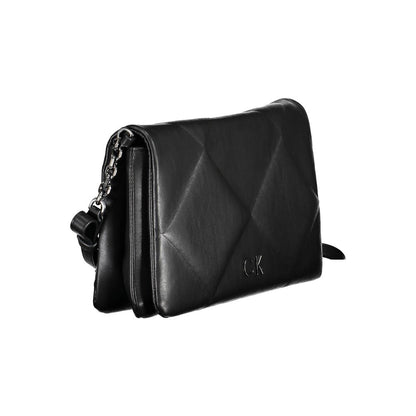 Calvin Klein Schwarze Polyester Handtasche - Elegante Umhängetasche für Damen