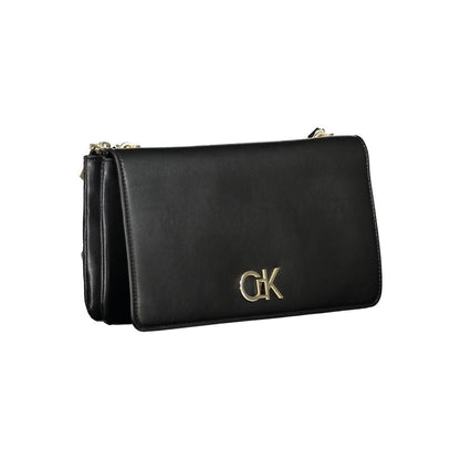 Luxuriöse Calvin Klein schwarze Handtasche aus recyceltem Polyester