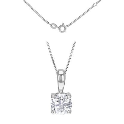 Amazon Essentials Lab-Made Yellow and White Gold Diamond Pendant Necklace (formerly Amazon Collection)