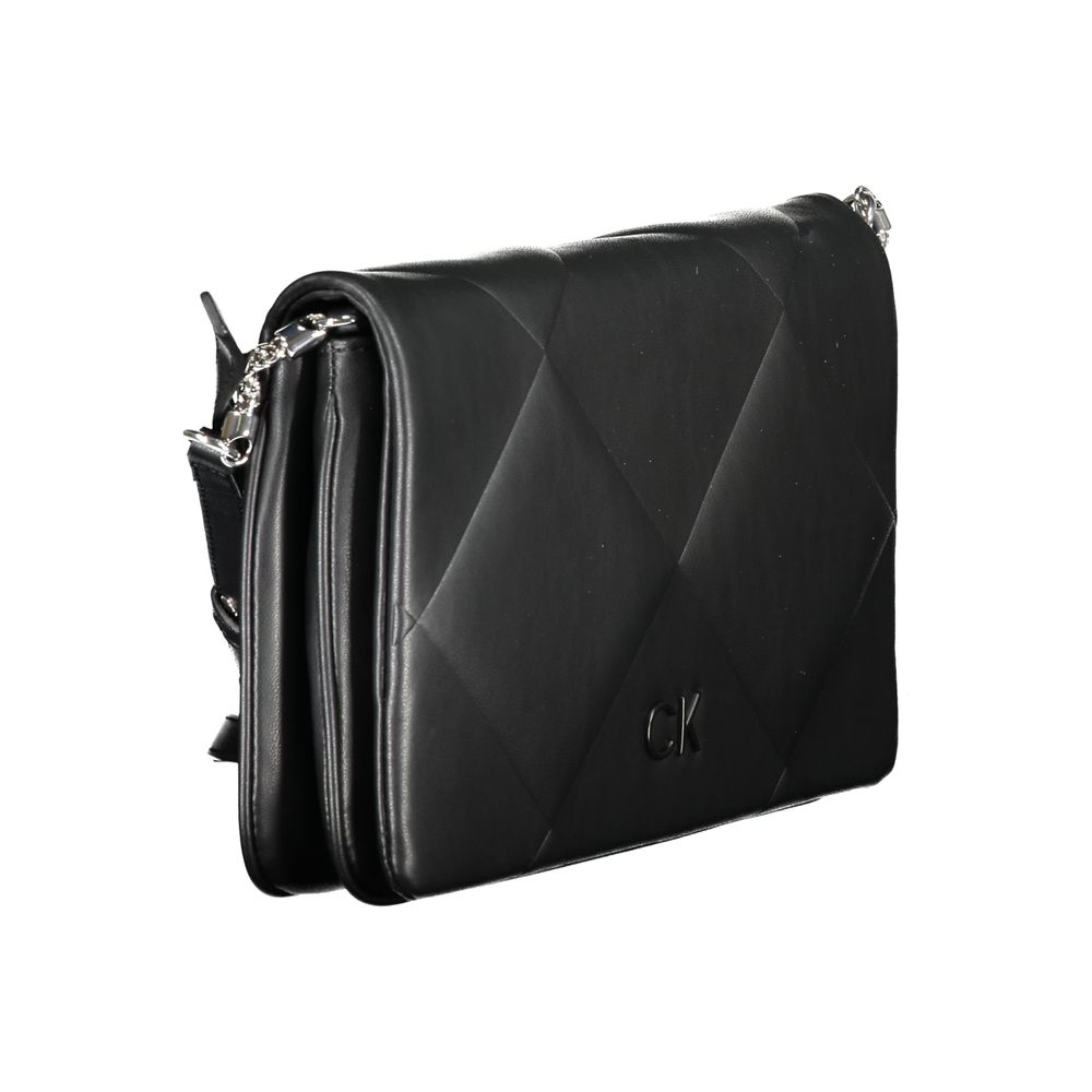 Calvin Klein Schwarze Baumwollhandtasche – Elegante Damenhandtasche mit Schulterriemen