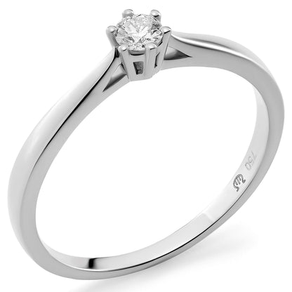 Orphelia RD-3919/RD-3920 Women's Solitaire Engagement Ring 18 Carat (750) Gold with Round Diamond 6 Handles