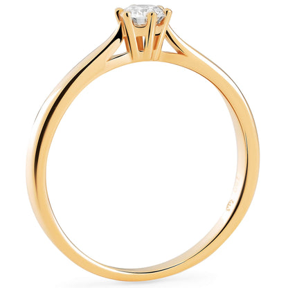 Orphelia RD-3919/RD-3920 Women's Solitaire Engagement Ring 18 Carat (750) Gold with Round Diamond 6 Handles