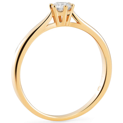 Orphelia RD-3919/RD-3920 Women's Solitaire Engagement Ring 18 Carat (750) Gold with Round Diamond 6 Handles