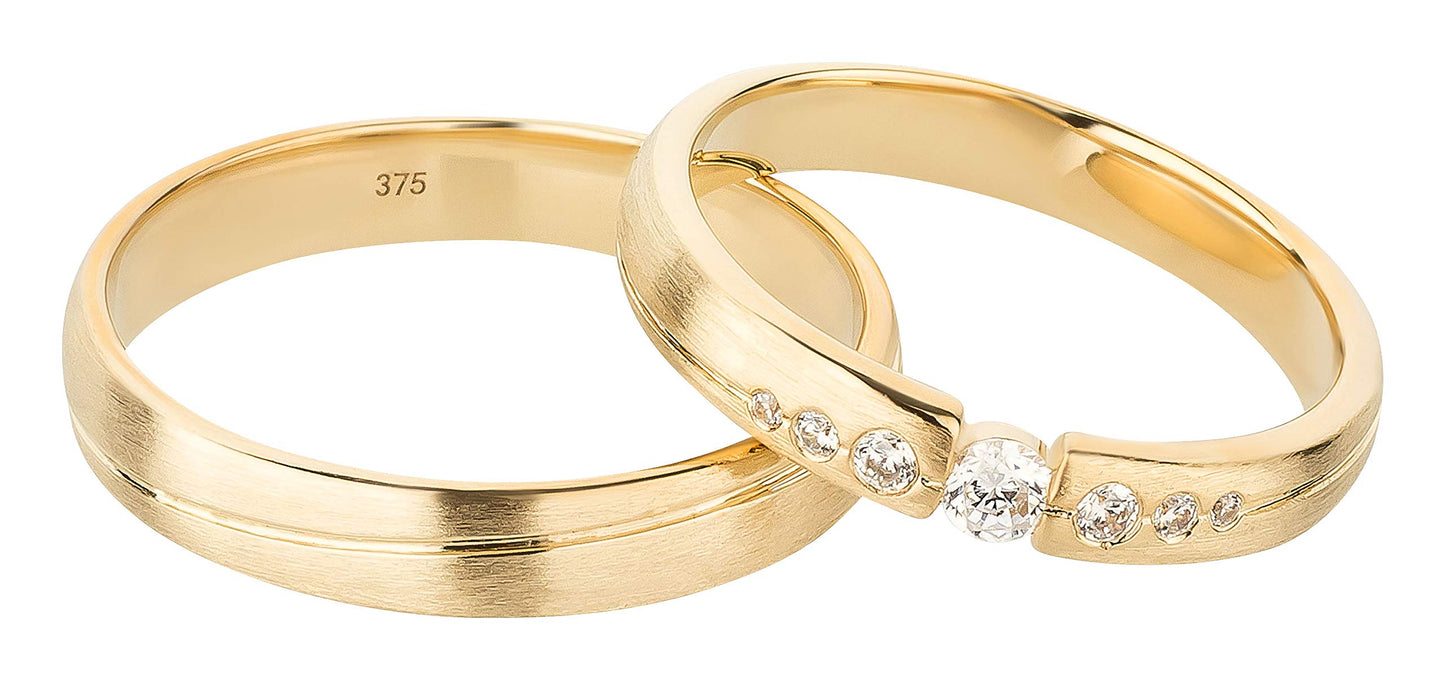 Wedding Rings Made of 375 Gold Wedding Rings