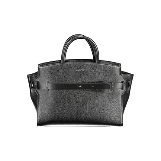 Calvin Klein Czarna torebka z polietylenu – Elegancka designerska torebka damska