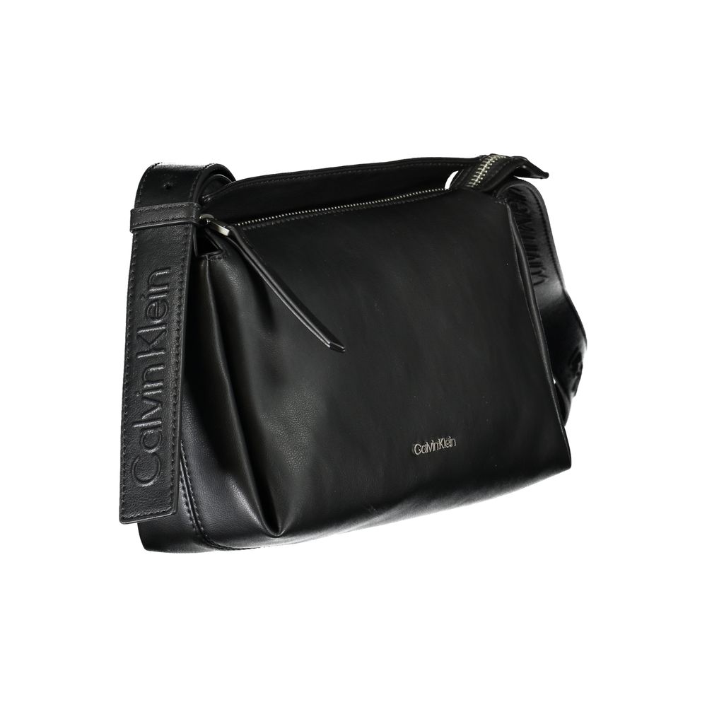 Calvin Klein Schwarze Polyester Handtasche – Elegante Umhängetasche für Damen