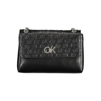 Calvin Klein Schwarze Polyester Handtasche – Eleganz trifft Umweltbewusstsein