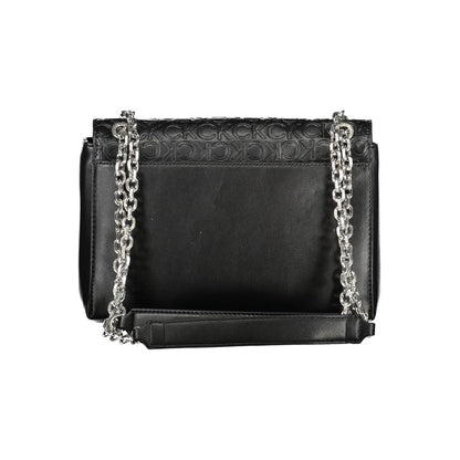Calvin Klein Schwarze Polyester Handtasche – Eleganz trifft Umweltbewusstsein