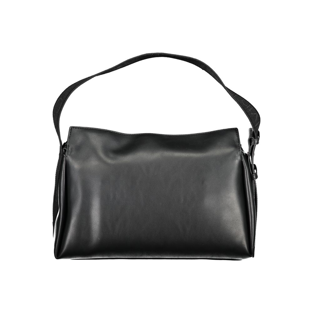 Calvin Klein Schwarze Polyester Handtasche – Eleganz trifft Nachhaltigkeit