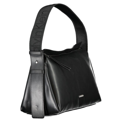 Calvin Klein Schwarze Polyester Handtasche – Eleganz trifft Nachhaltigkeit