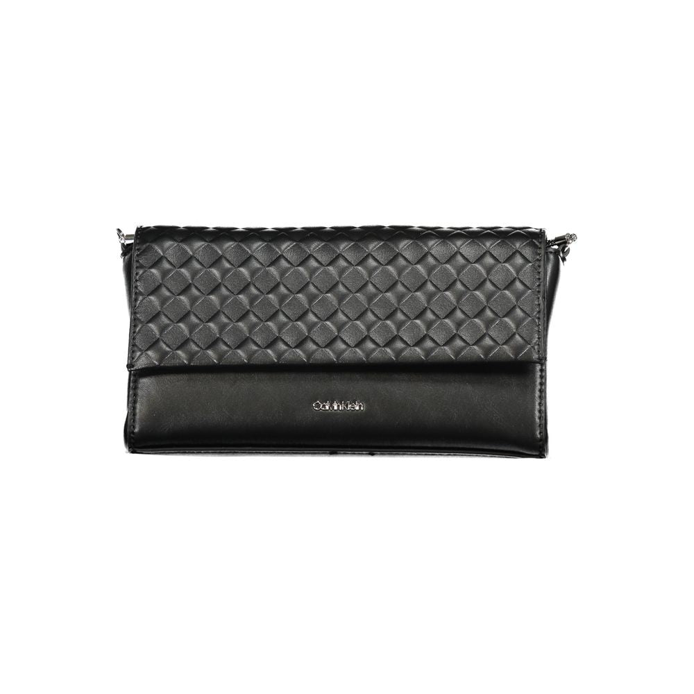 Calvin Klein Schwarze Polyester Handtasche - Luxuriöse Umhängetasche mit Kette