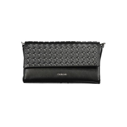 Calvin Klein Schwarze Polyester Handtasche - Luxuriöse Umhängetasche mit Kette