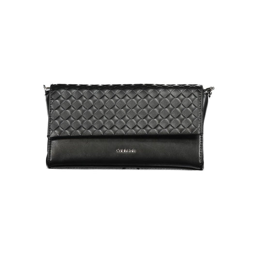 Calvin Klein Schwarze Polyester Handtasche - Luxuriöse Umhängetasche mit Kette