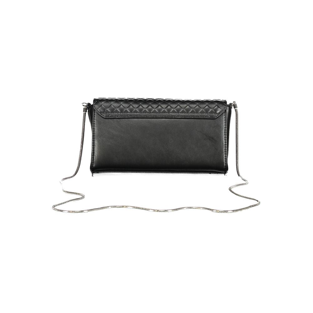 Calvin Klein Schwarze Polyester Handtasche - Luxuriöse Umhängetasche mit Kette