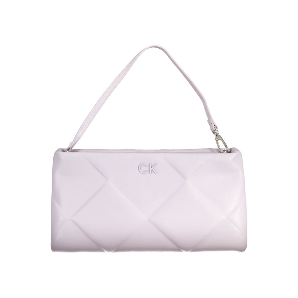 Calvin Klein Lila Polyester Handtasche – Elegante Designer Damenhandtasche