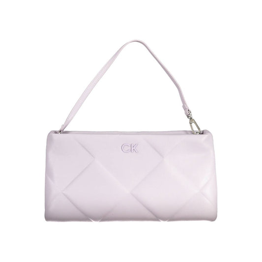 Calvin Klein Lila Polyester Handtasche – Elegante Designer Damenhandtasche