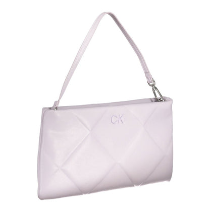 Calvin Klein Lila Polyester Handtasche – Elegante Designer Damenhandtasche