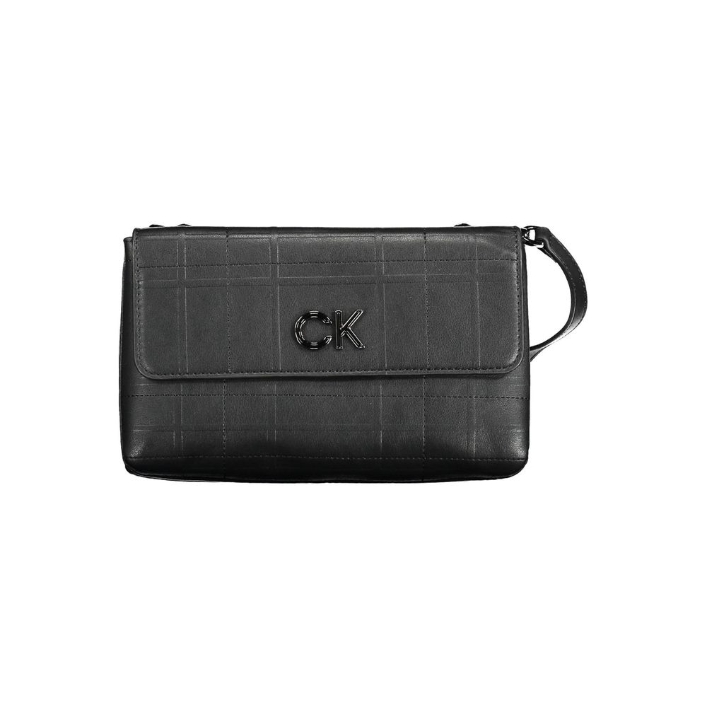 Calvin Klein Schwarz Polyester Frauen Handtasche – Elegante Umhängetasche für den Alltag