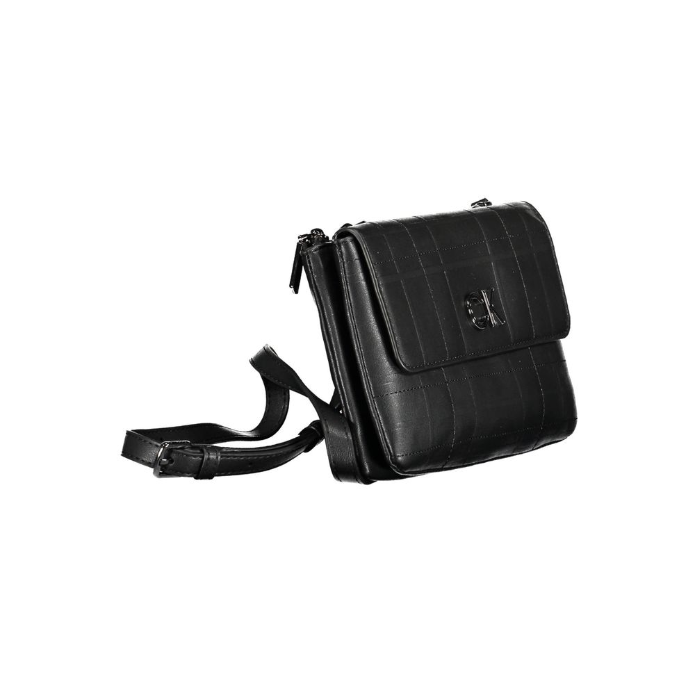 Calvin Klein Schwarz Polyester Frauen Handtasche – Elegante Umhängetasche für den Alltag