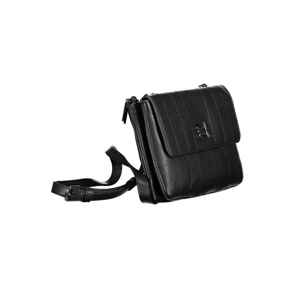 Calvin Klein Schwarz Polyester Frauen Handtasche – Elegante Umhängetasche für den Alltag