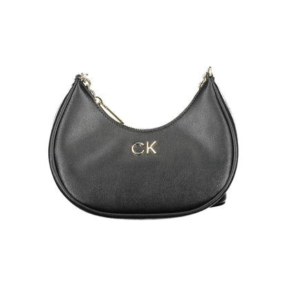 Schwarze Polyester Handtasche