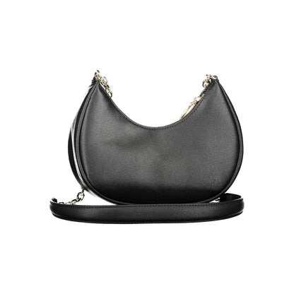 Schwarze Polyester Handtasche