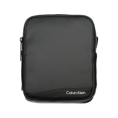 Calvin Klein Schlanke schwarze Umhängetasche aus recyceltem Polyester für Damen