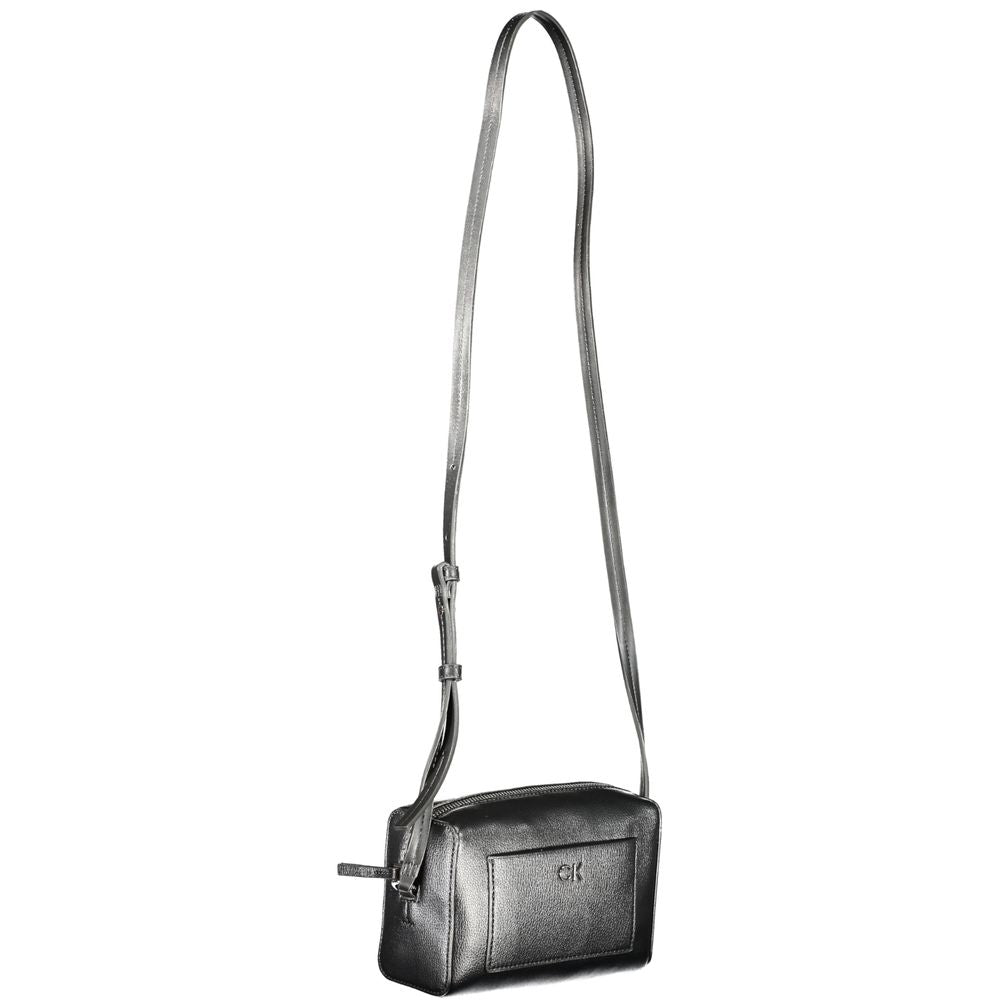 Calvin Klein Schwarze Polyester Handtasche – Eleganz und Funktionalität vereint