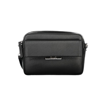 Calvin Klein Elegante Handtasche aus schwarzem Polyethylen mit verstellbarem Schulterriemen