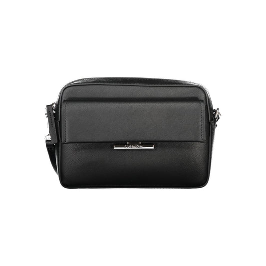 Calvin Klein Elegante Handtasche aus schwarzem Polyethylen mit verstellbarem Schulterriemen