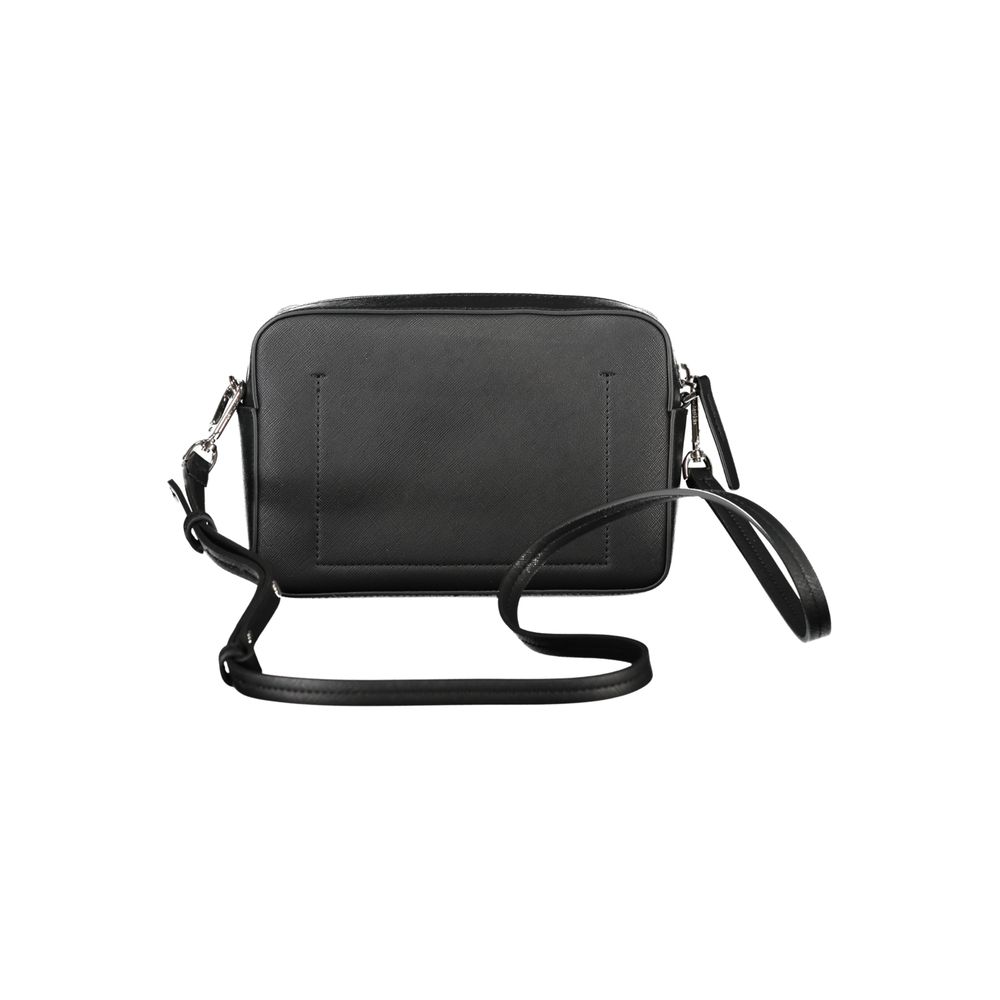 Calvin Klein Elegante Handtasche aus schwarzem Polyethylen mit verstellbarem Schulterriemen