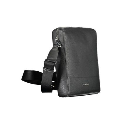 Calvin Klein Schwarze Polyester Herren Umhängetasche – Eleganz und Nachhaltigkeit vereint