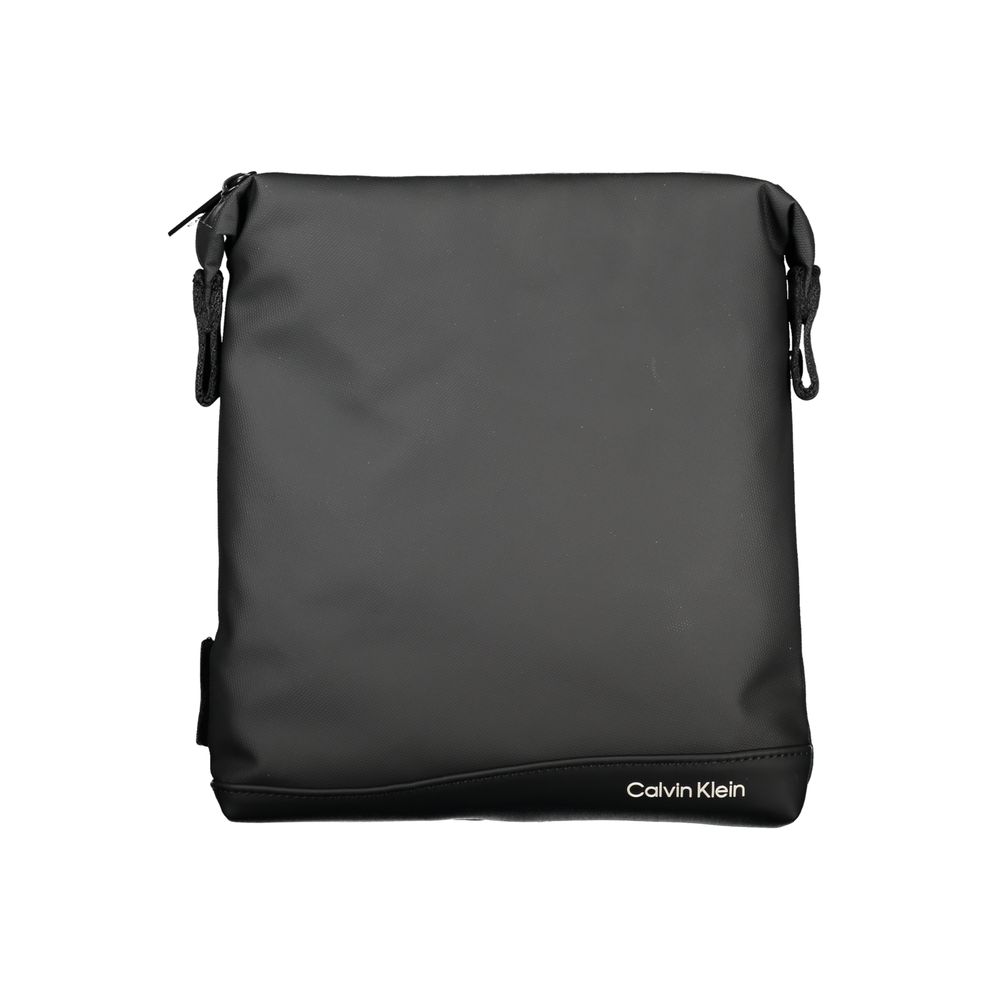Calvin Klein Elegante Schwarze Umhängetasche mit Kontrastierenden Details