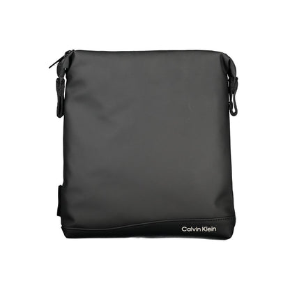 Calvin Klein Elegante Schwarze Umhängetasche mit Kontrastierenden Details